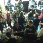 a busy crowd at Gig Harbor Brewing.